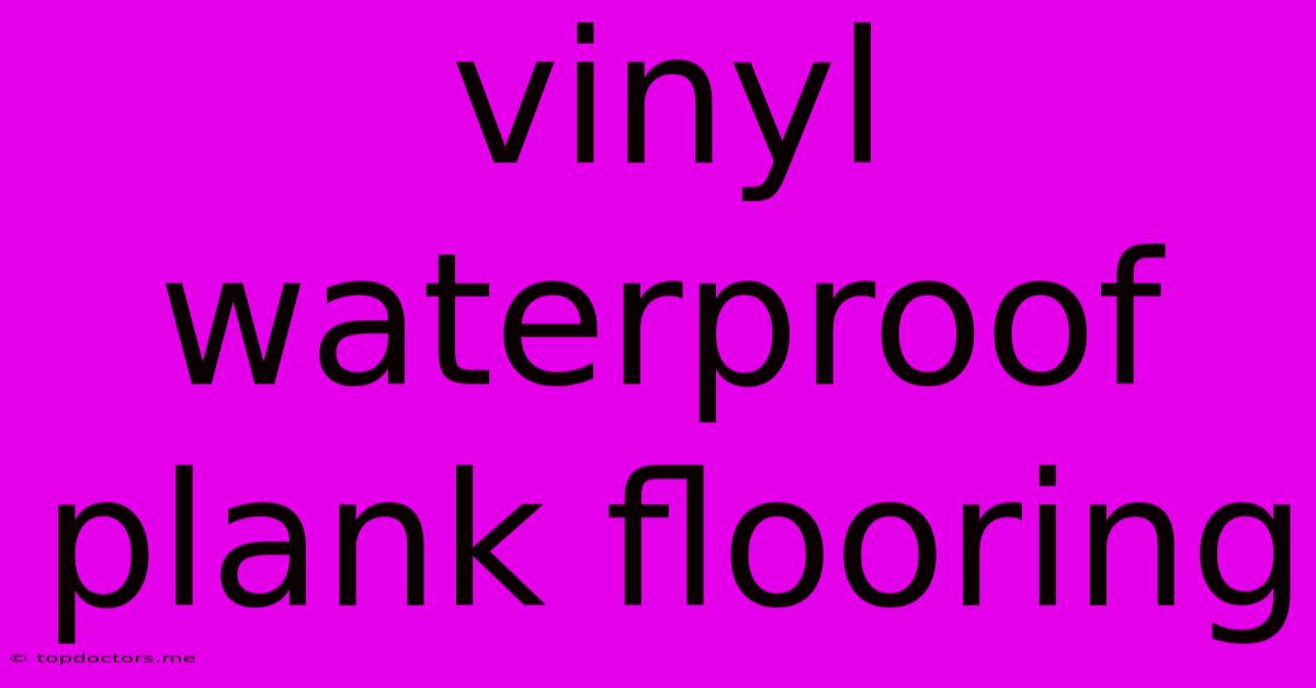Vinyl Waterproof Plank Flooring Vinyl Waterproof Plank Flooring
