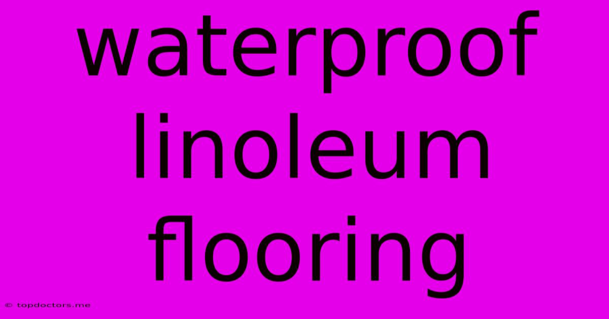 Waterproof Linoleum Flooring Waterproof Linoleum Flooring
